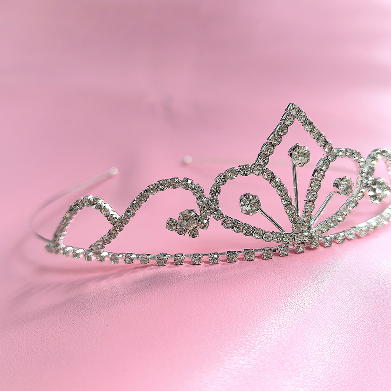 Event Suppliers - Zilverkleurige strass bruidskroon luxe kristallen tiara