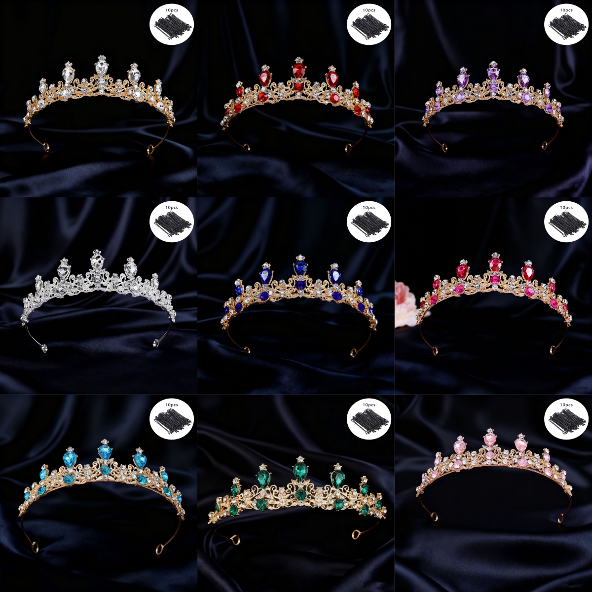 Event & Party Supply Photos - Bruidstiara Vintage Scroll Strass Koningin Kroon