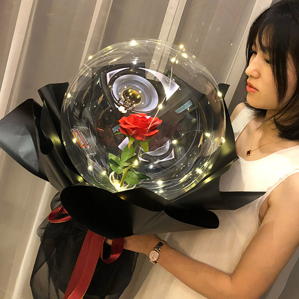 Led Balloon Light - Ballon Rose Valentine Dag Bobo Wedding