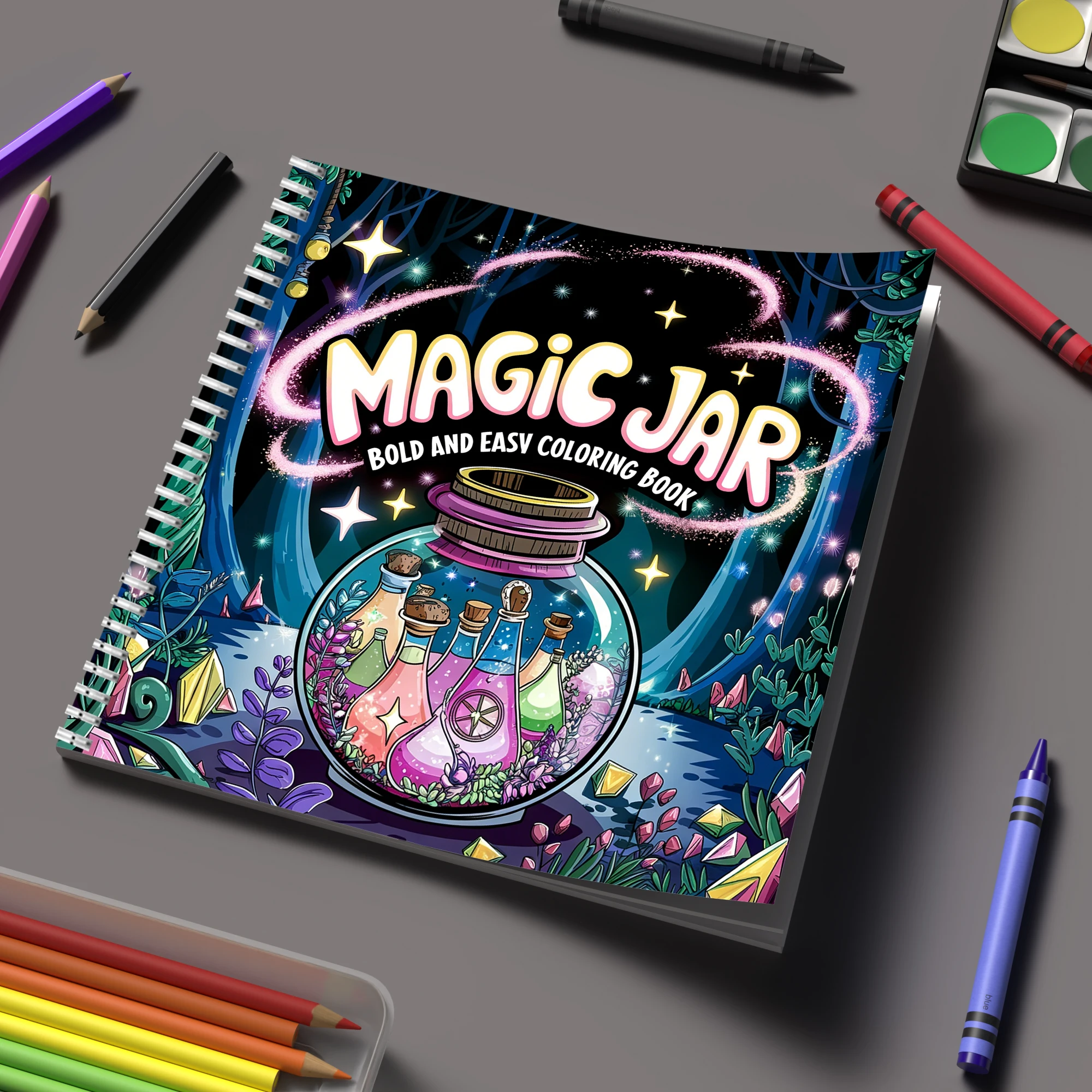 Supply Event - Kleurboek Magic Jar voor volwassenen, verjaardagscadeau,