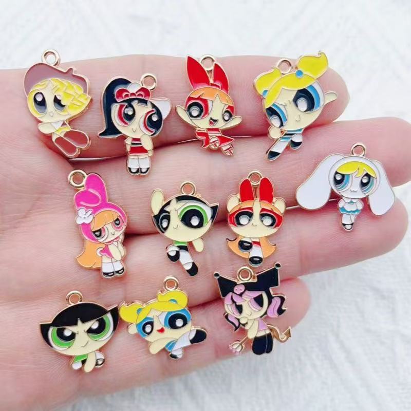 Event Party - 10 stuks legering olie-druppelende cartoon meisje