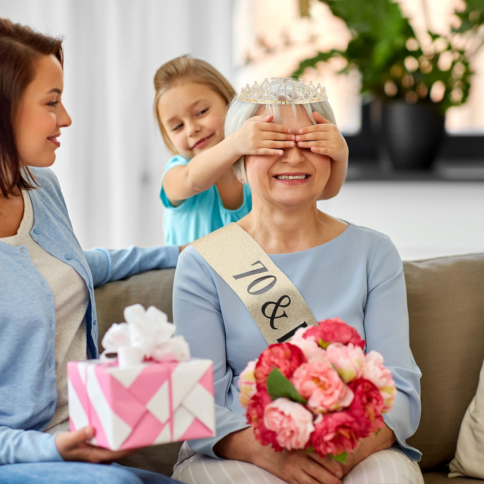 Birthday Sash Glitter - 1Set Kristallen Strass Verjaardagskroon Sjerp Set