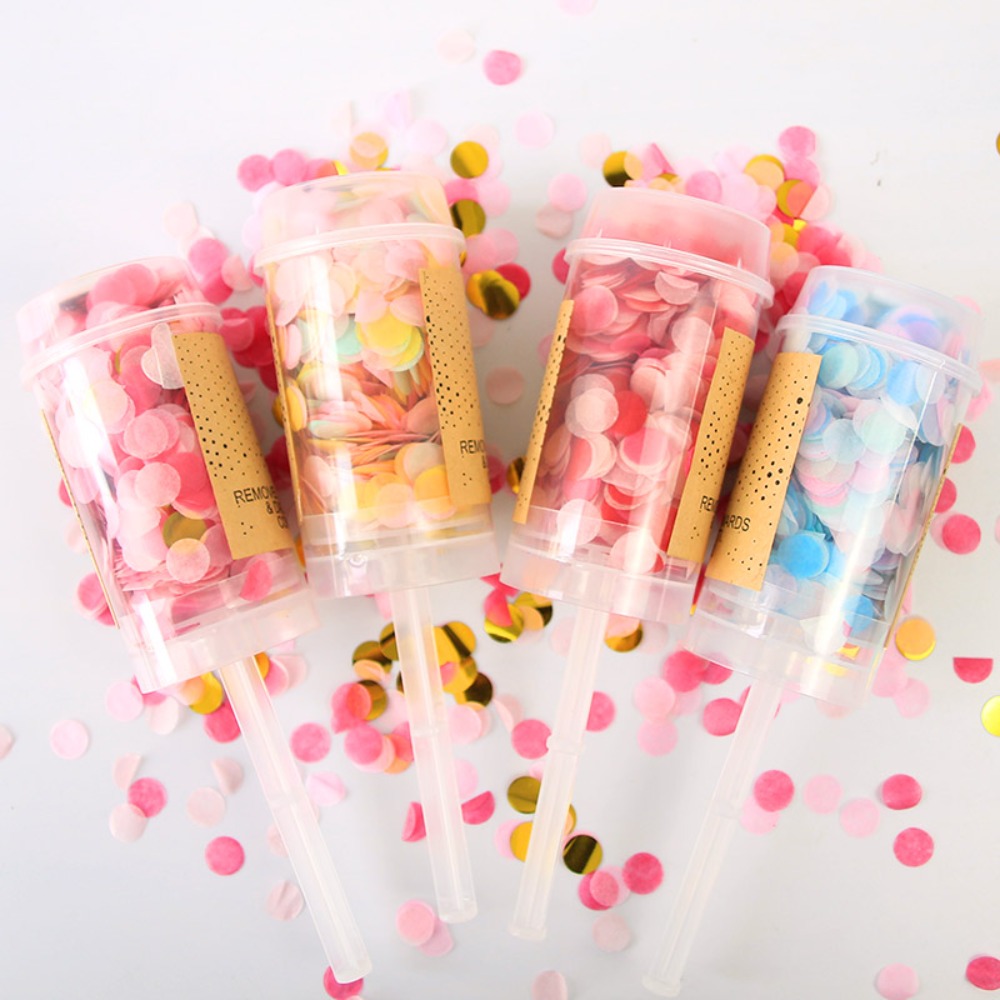 Confetti Cannon Tube - 1 Stuks Ronde Push-Up Confetti Poppers