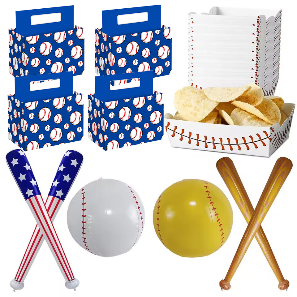 Table Cloth Disposable - Honkbal Feestartikelen Wegwerp Plastic Tafelkleed Ballon