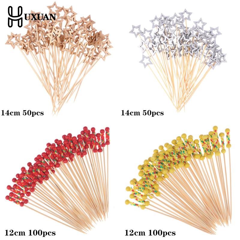 Centerpiece Stick - 50/100 Stuks Ster Wegwerp Bamboe Spiesjes