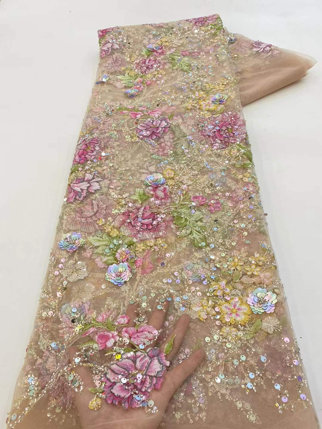 Glitter Tablecloth - Afrikaanse kantstof 2026 Hoge kwaliteit met