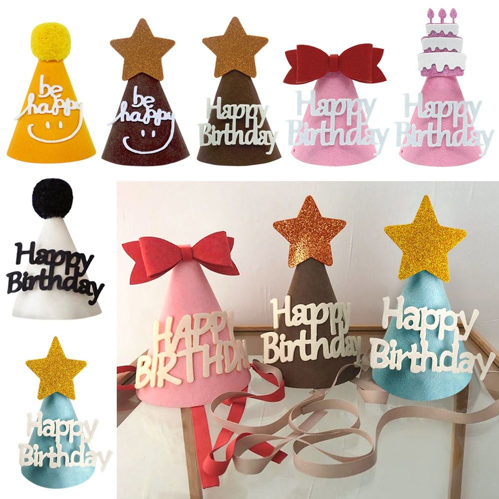 Party Hat Cone - Leuke Happy Birthday Hoofddeksels Taartornament Strik