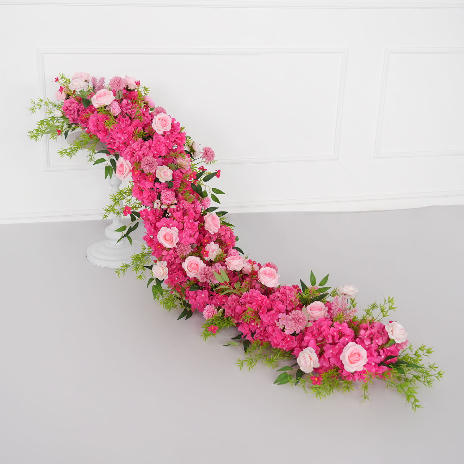 Flower Wall Panel - Uflower 1m/2m Roze Roos Hortensia Bloem