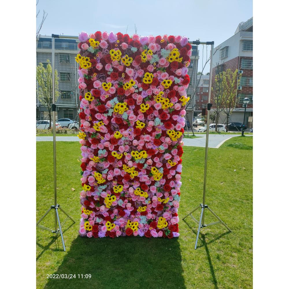 Flower Wall Panel - FSDKX Belofte Bruiloft Evenementen Centerpiece Rode