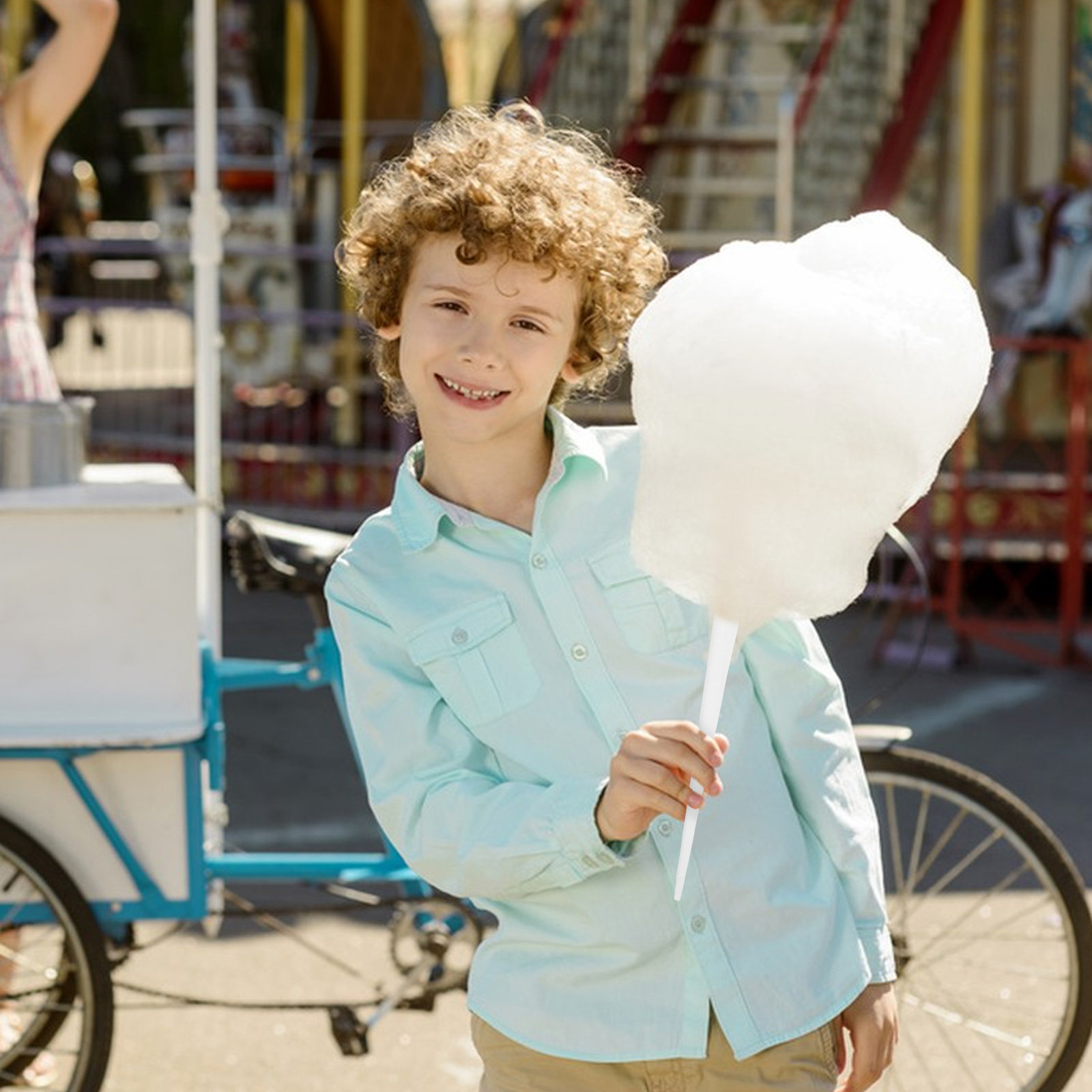 Cotton Candy Cone - 20 stuks suikerspinpapierstokjes Premium snoepkegelhouders Glad