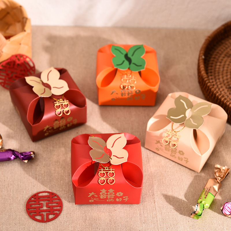 Event Party Box - 50 stuks oranje draagbare geschenkdoos partij