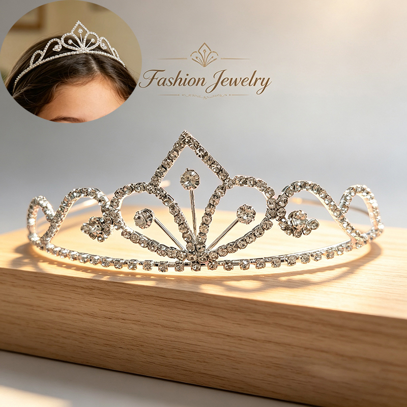 Zilverkleurige strass bruidskr - Event Suppliers recensie en prijs