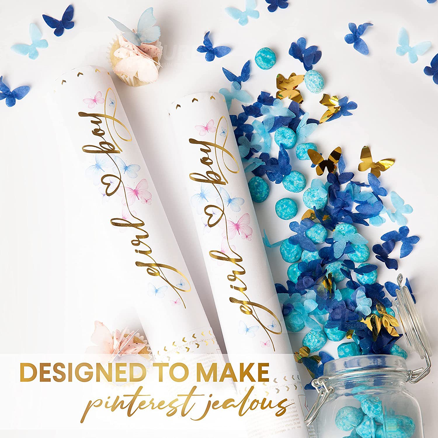 Geslachtsonthullingsparty conf - Confetti Cannon Tube recensie en prijs