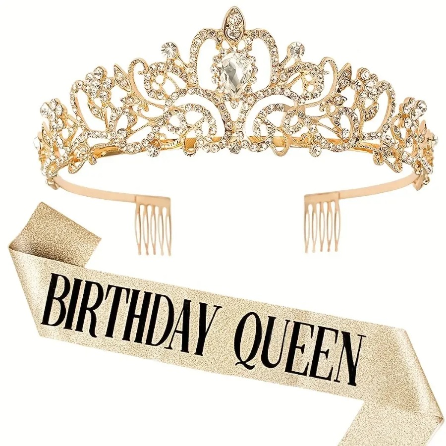 2-delige set bling strass kris - Birthday Sash Glitter recensie en prijs