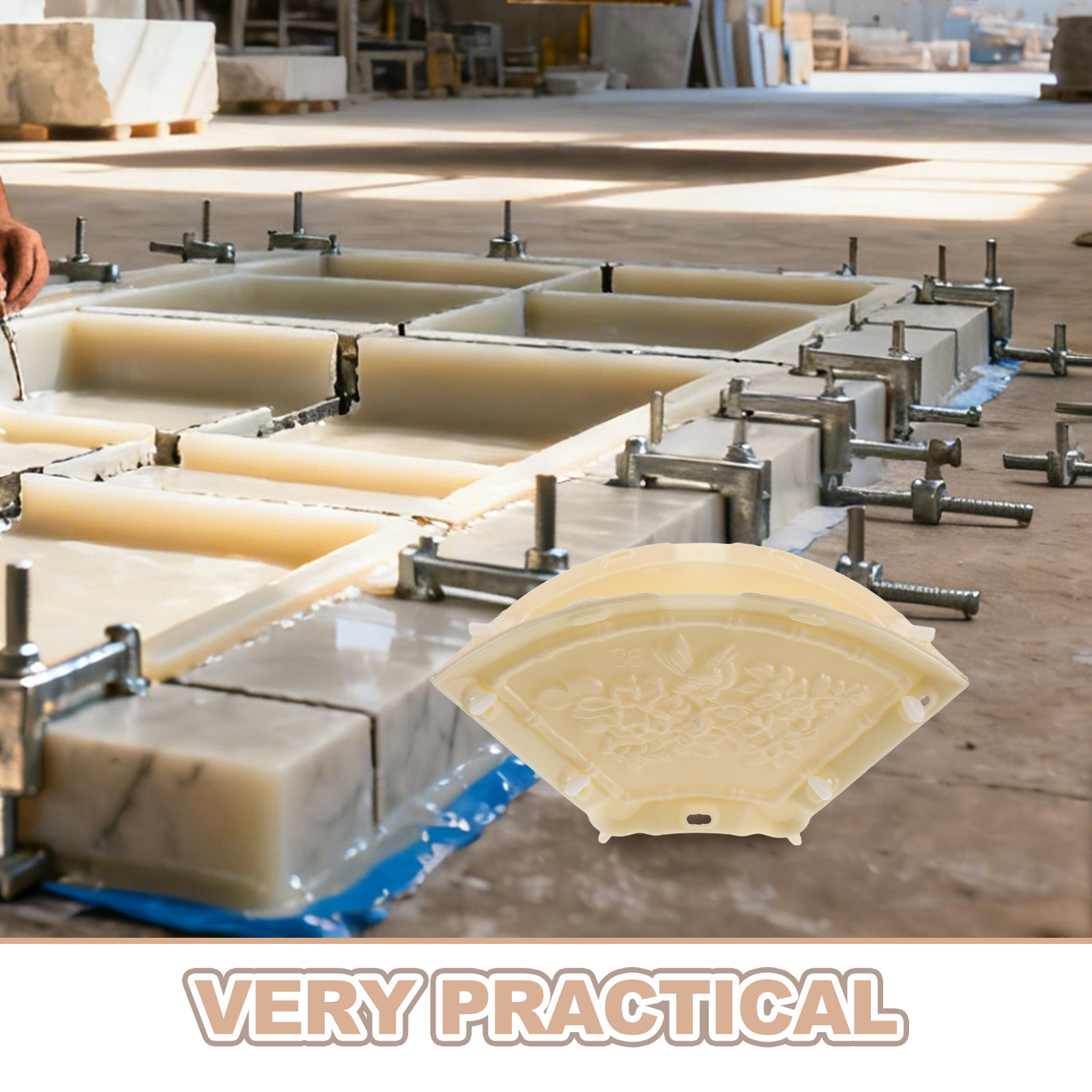 Buiten betonnen mal voor vogel - Flower Wall Panel recensie en prijs