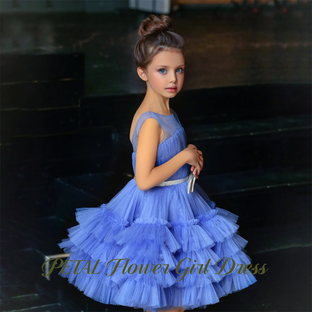Bloemblaadje blauwe mouwloze k - Birthday Sash Glitter recensie en prijs