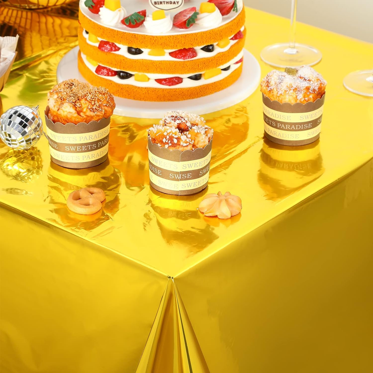 137Cm * 183Cm Rose Goud Splint - Table Cloth Disposable recensie en prijs