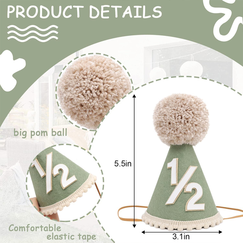 1/2 Verjaardag Hoed Mini Kegel - Party Hat Cone recensie en prijs