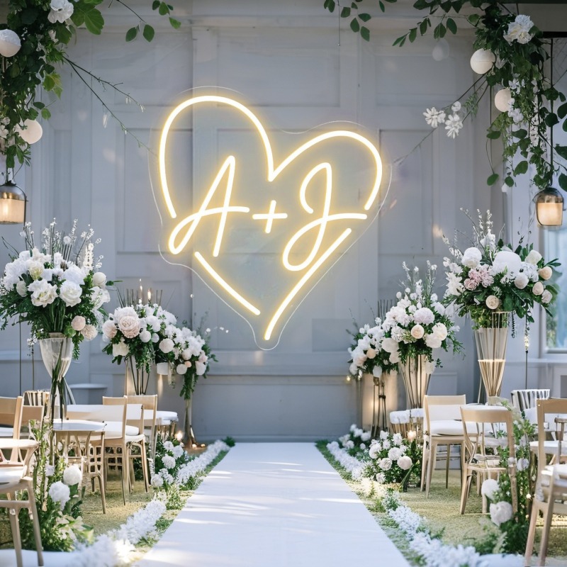 Aangepaste initialen hart LED  - Eve Party recensie en prijs