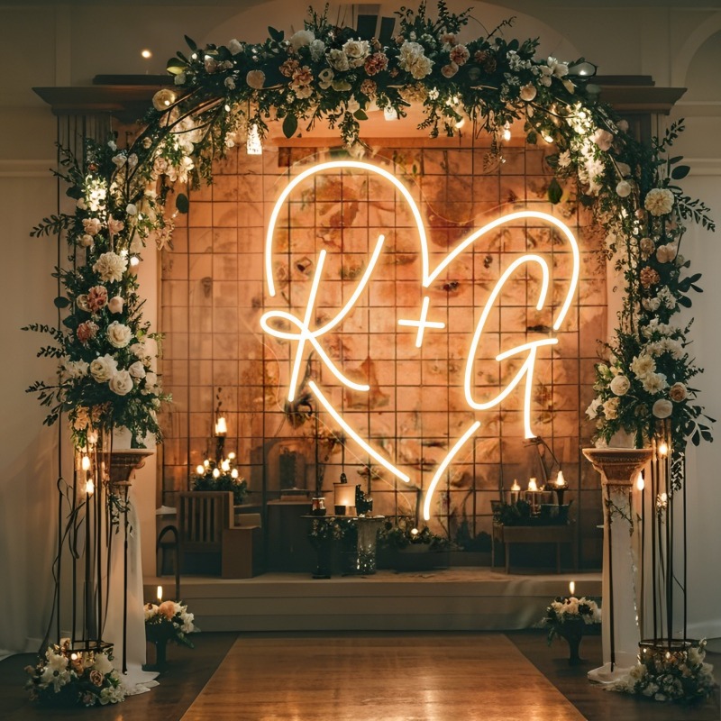 Aangepaste initialen hart LED  - Eve Party recensie en prijs