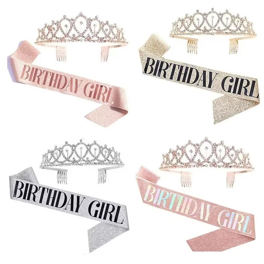 2 stks/set nieuwe glitter verj - Birthday Sash Glitter recensie en prijs