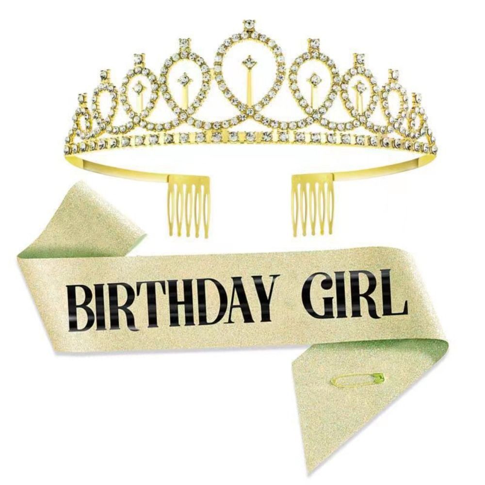 2 stks/set nieuwe glitter verj - Birthday Sash Glitter recensie en prijs
