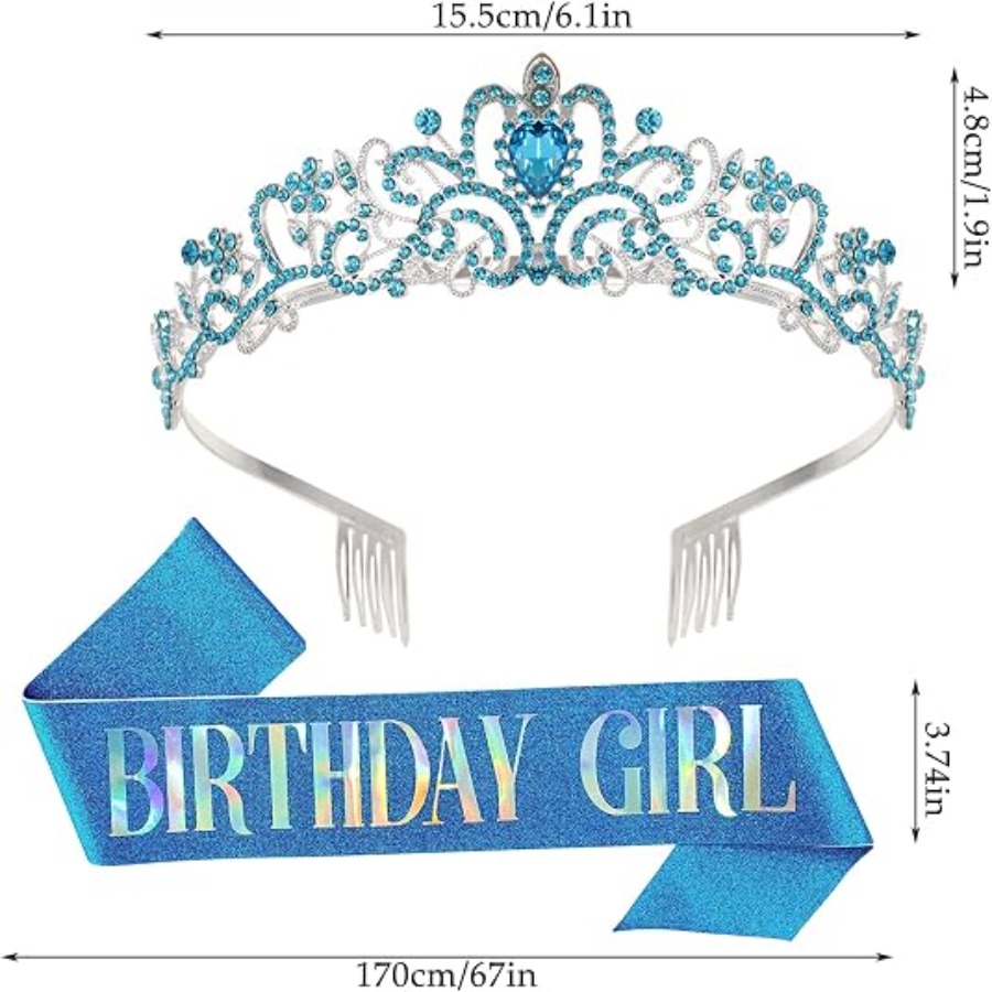 2-delige set met strass-krista - Birthday Sash Glitter recensie en prijs
