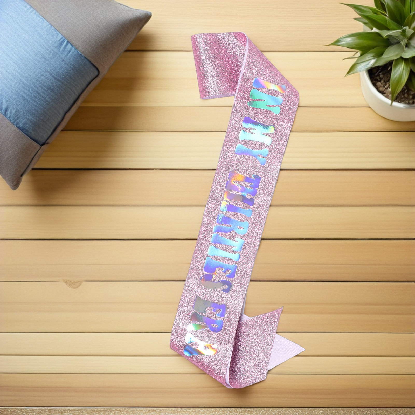 Iridescent glitter verjaardags - Birthday Sash Glitter recensie en prijs