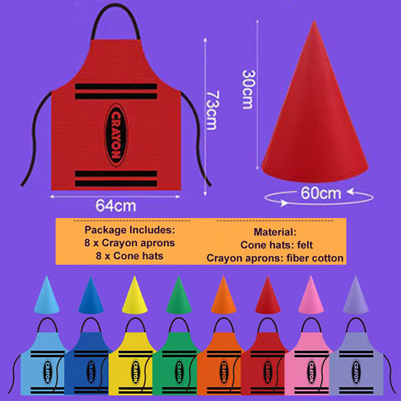 Kleurrijke krijt-thema kaboute - Party Hat Cone recensie en prijs