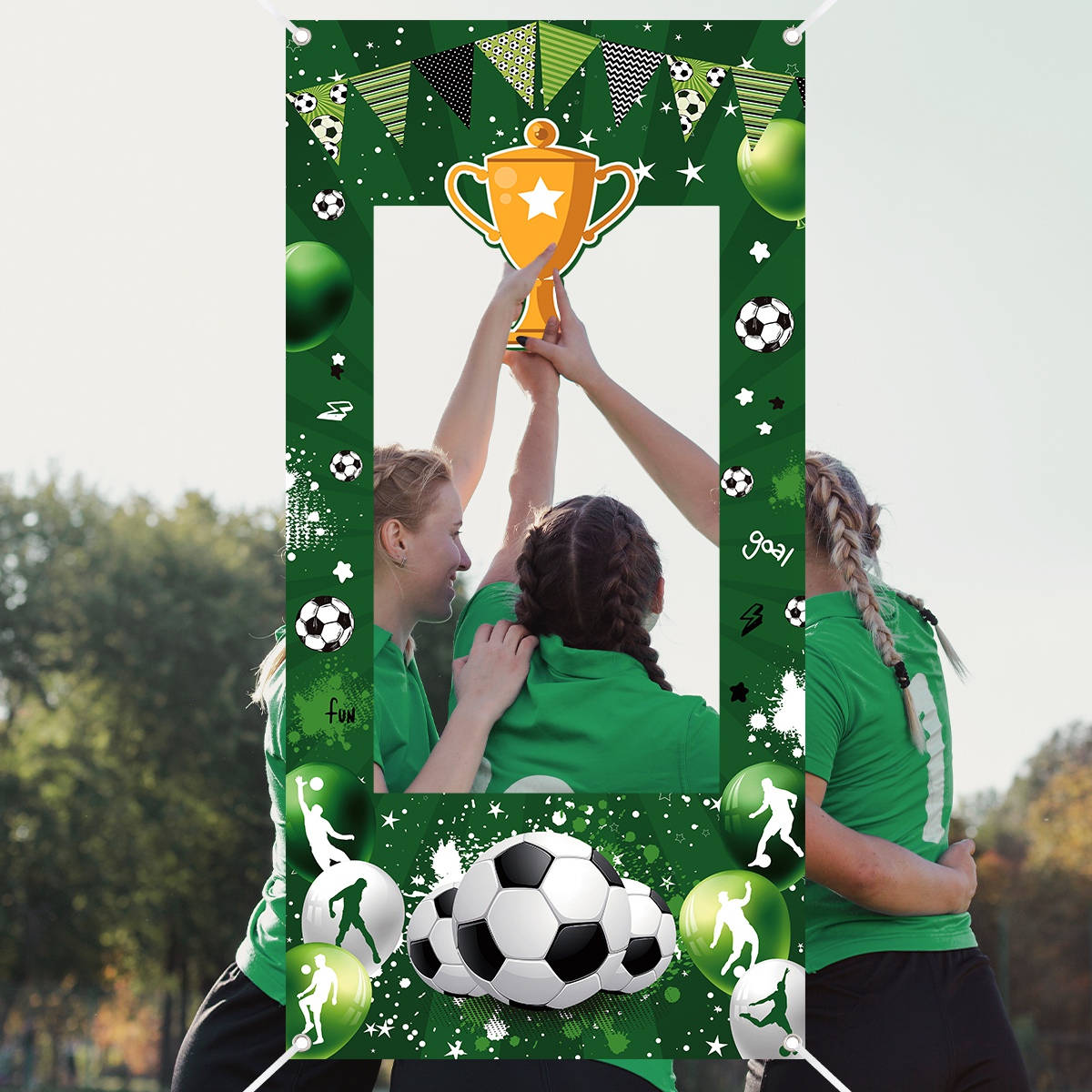 1pc Groene Voetbal Decoratieve - Photo Booth Frame recensie en prijs