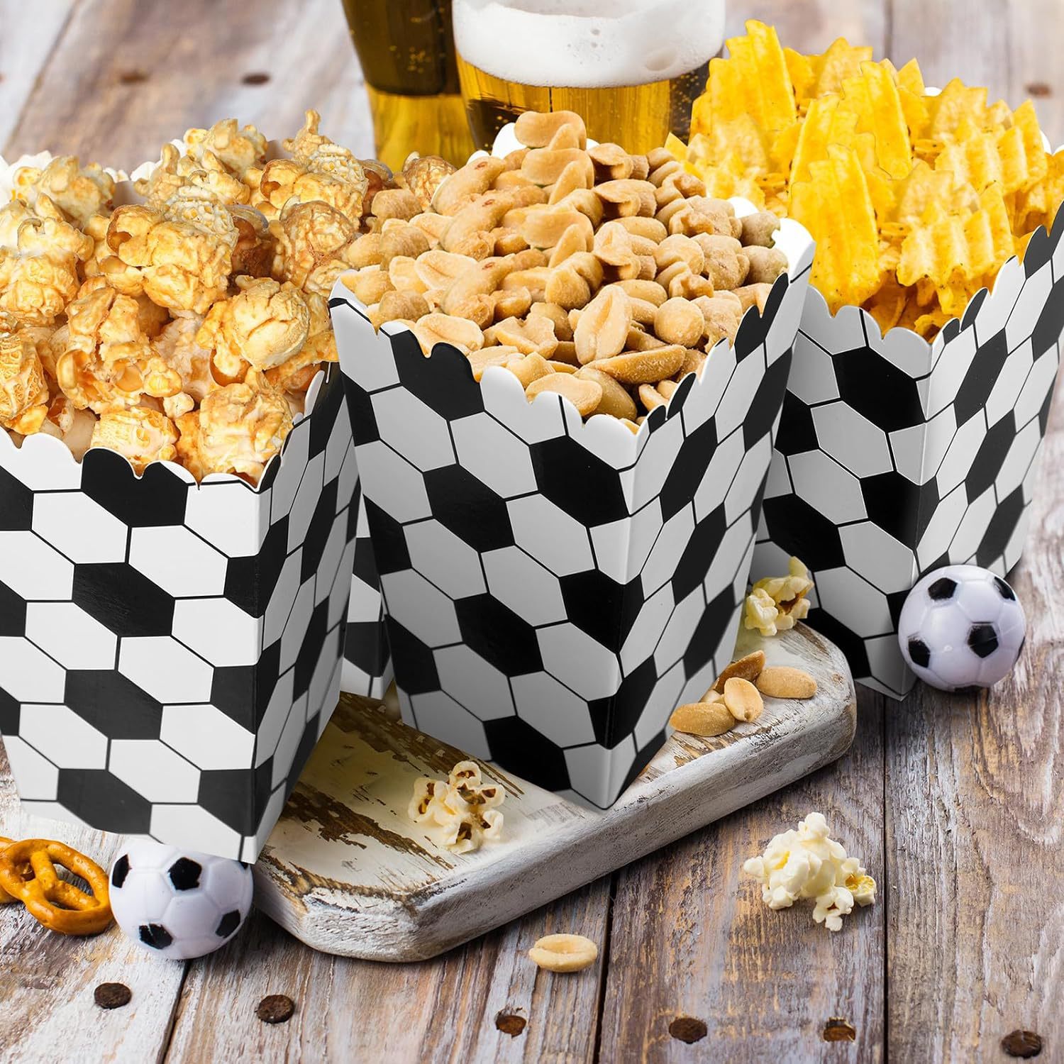 6/18 Stuks Voetbal Popcorn Doz - Event Party Box recensie en prijs