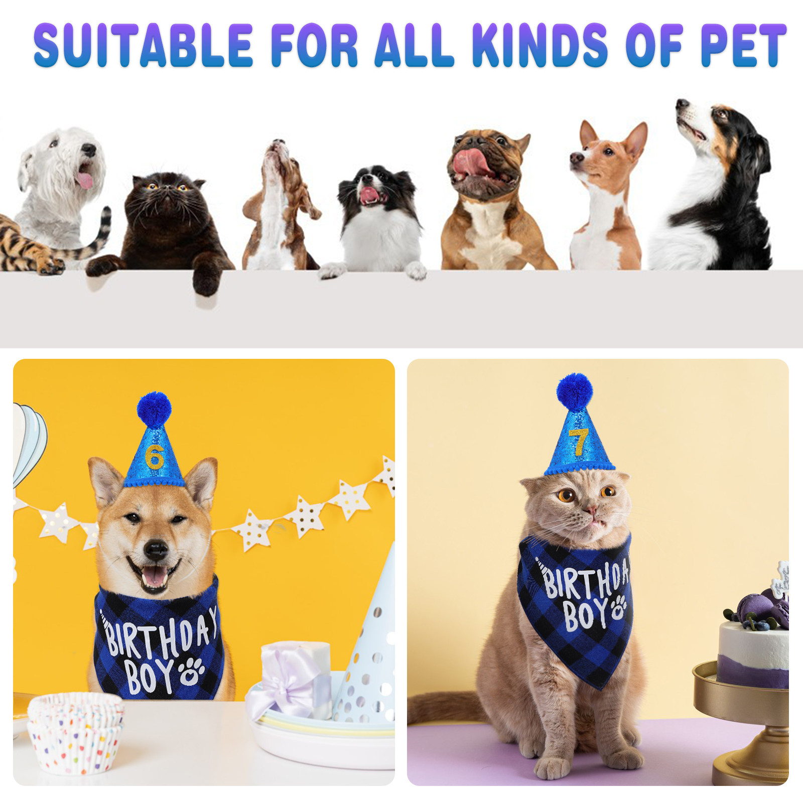 1Set Hond Verjaardag Bandana S - Party Hat Cone recensie en prijs