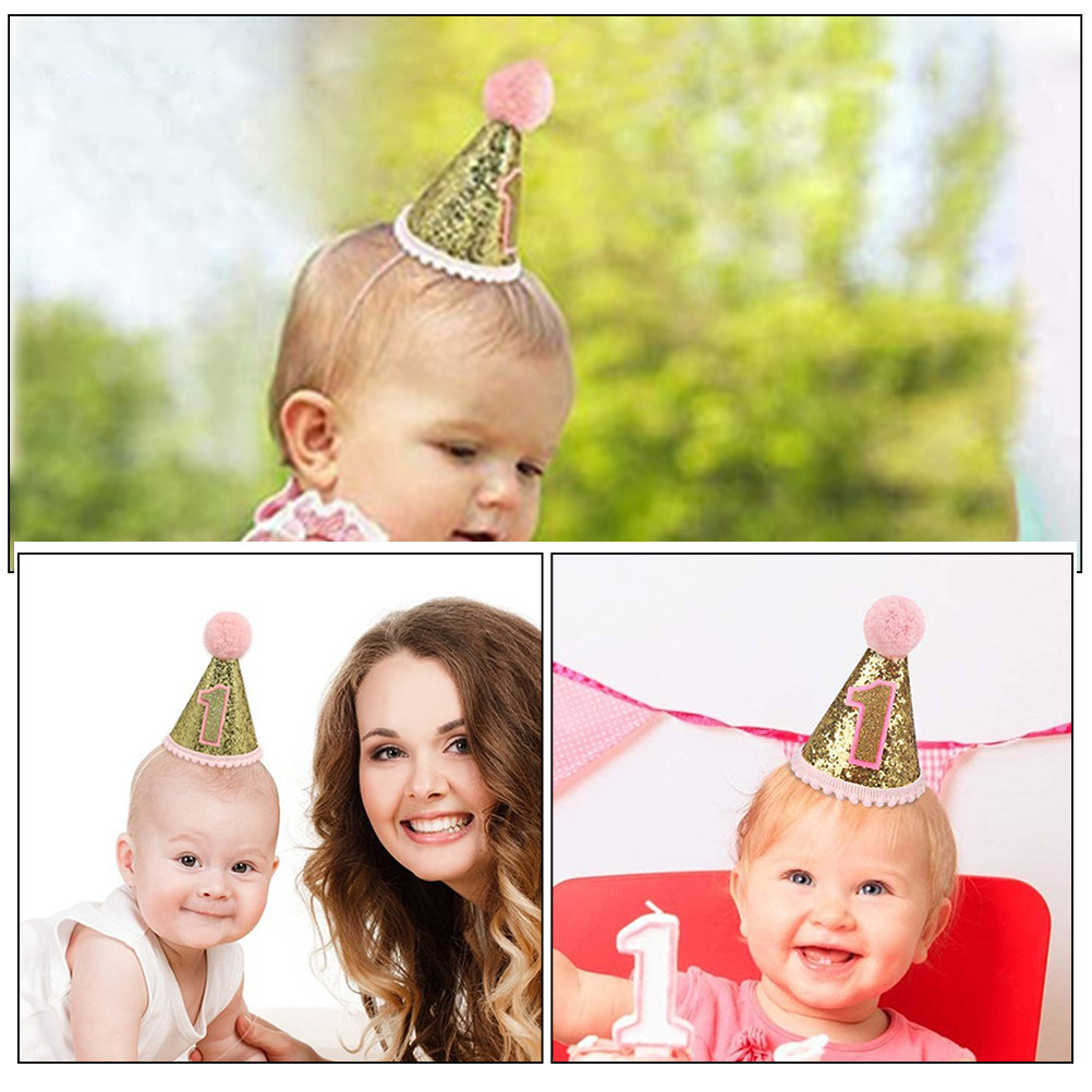 Roze verjaardagshoed 1e verjaa - Party Hat Cone recensie en prijs