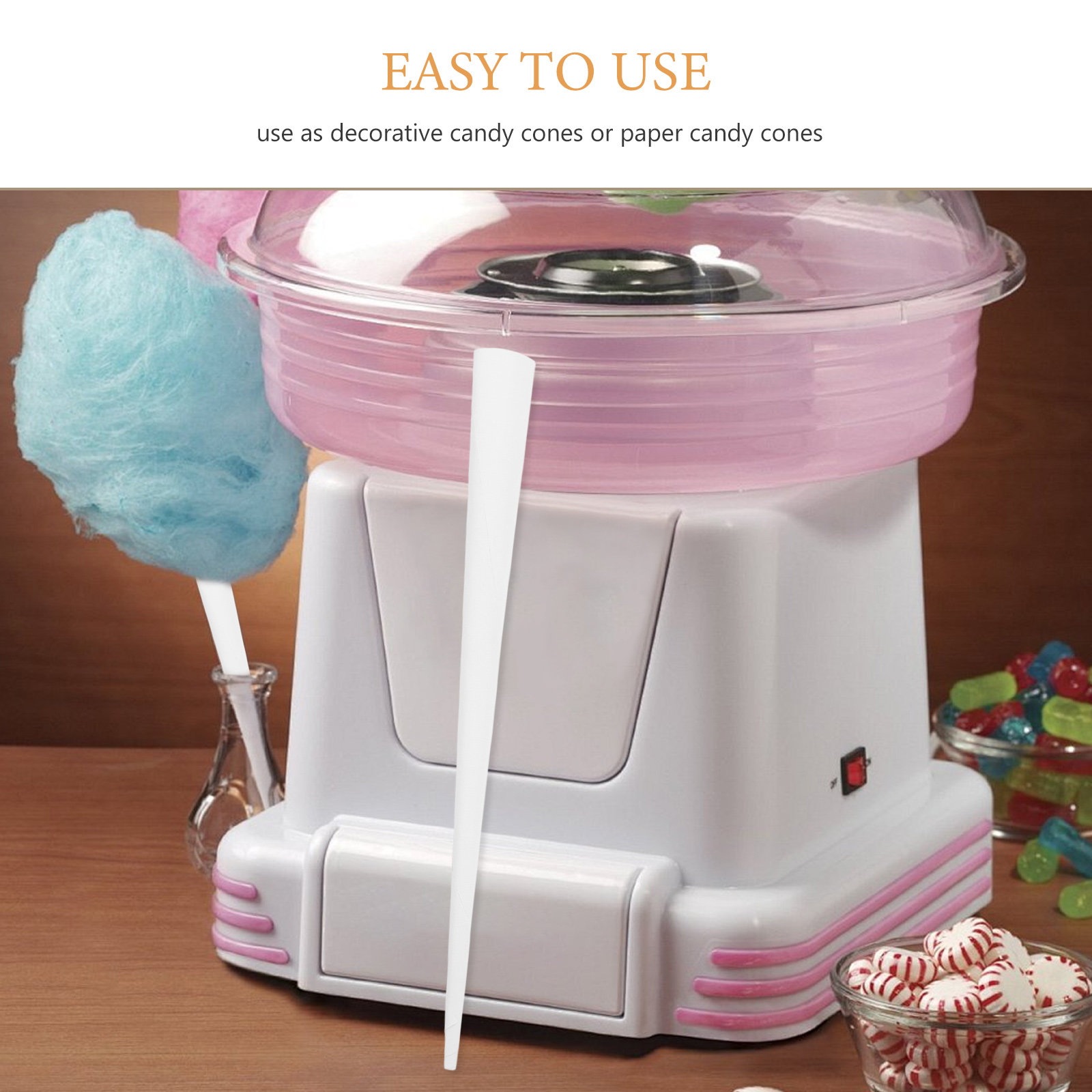 20 stuks suikerspinpapierstokj - Cotton Candy Cone recensie en prijs