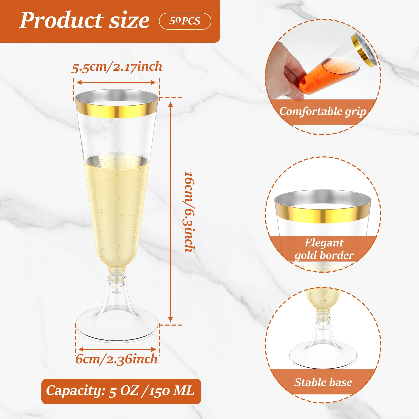 50 stuks plastic champagneflui - Plastic Cup 50Pcs recensie en prijs