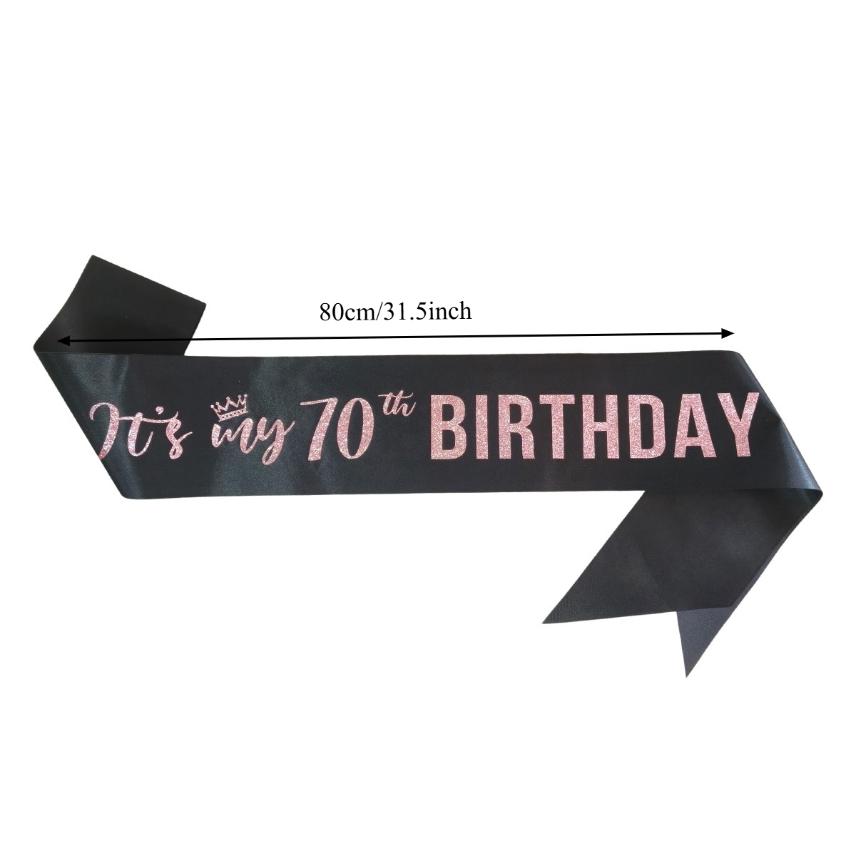 Premium zwart 'Het is mijn 70e - Birthday Sash Glitter recensie en prijs