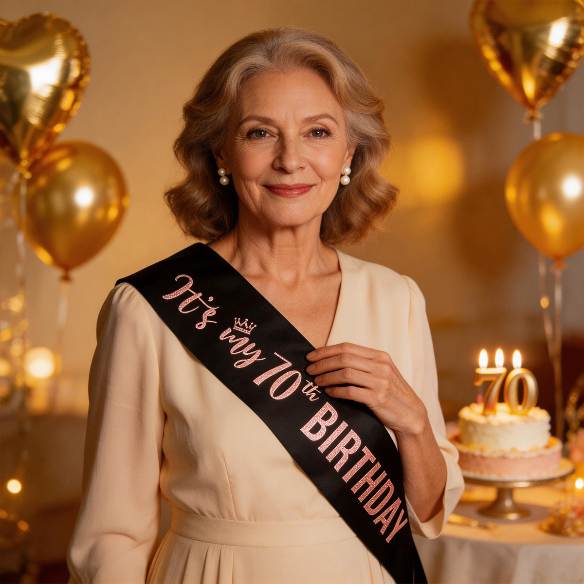 Premium zwart 'Het is mijn 70e - Birthday Sash Glitter recensie en prijs
