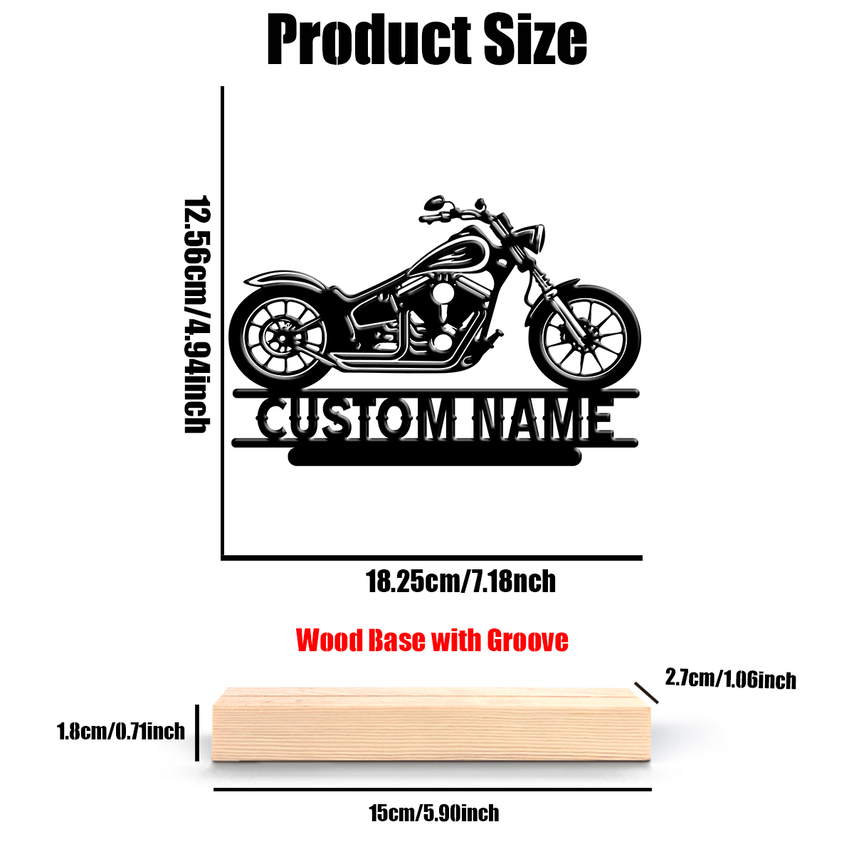 1Pc Csutom Naam Road Motorbike - Eve Party recensie en prijs